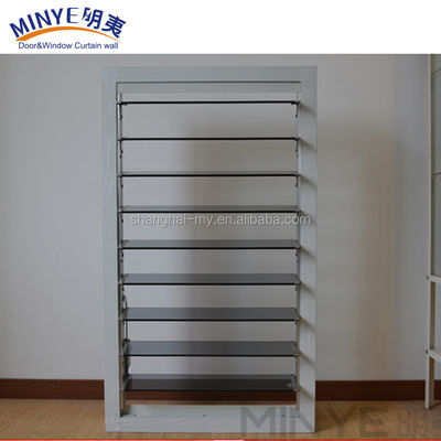 Decoratieve aluminiumlegering orkaanglasluwer blad venster voor veiligheidsmaatregelen