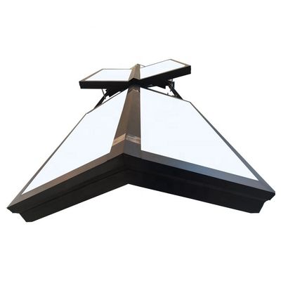 Poedergecoate thermische breuk aluminium dakraam voor winddichte functie en houten muur