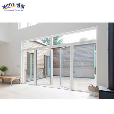 Duitse Hardware Aluminium Swing Casement deur met beveiligingsgrill en aangepaste kleur