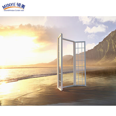 Duitse Hardware Aluminium Swing Casement deur met beveiligingsgrill en aangepaste kleur