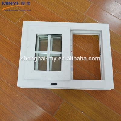 Dubbel gehard glas orkaanbestendige schuifruiten voor kantoorplastic frame