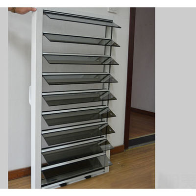 Moderne ontwerp poedercoating aluminium profiel handleiding open bevroren glazen plantage rolluiken venster