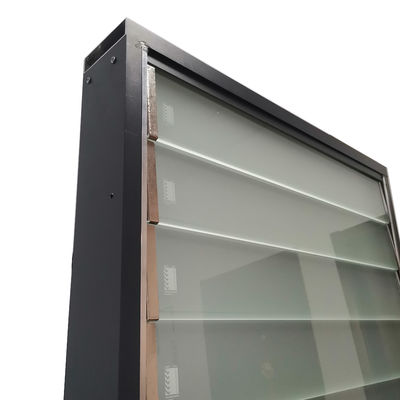 Moderne ontwerp poedercoating aluminium profiel handleiding open bevroren glazen plantage rolluiken venster