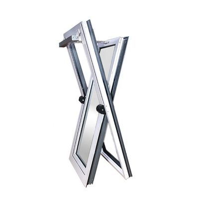 Decoratief aluminium legering gehard glas Centrum Pivot Casement Tilt en draaien venster