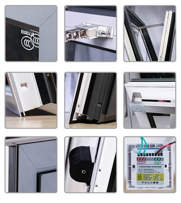 Decoratief aluminium legering gehard glas Centrum Pivot Casement Tilt en draaien venster