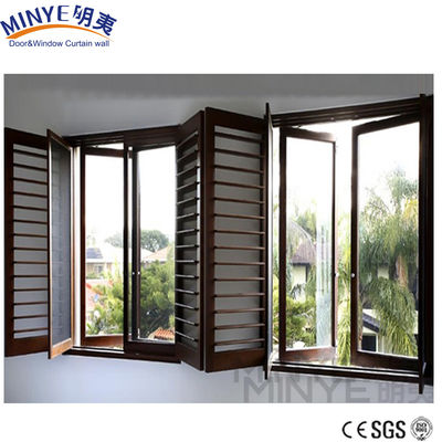 Swing Open Anti-Theft Shutter Design Louvre Windows met beveiligingsscherm Casement Windows