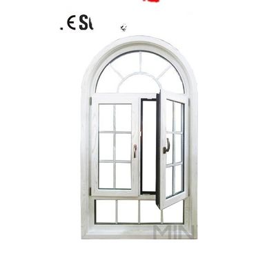 Aluminium bekleding Hout Radius Venster met Grill Design 1,4 mm en 14 mm Profieldikte