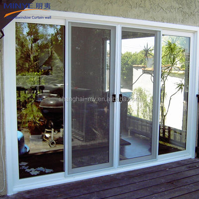 Moderne design Buiten waterdicht UPVC PVC Frans Schuifglas Patio Door voor villa's