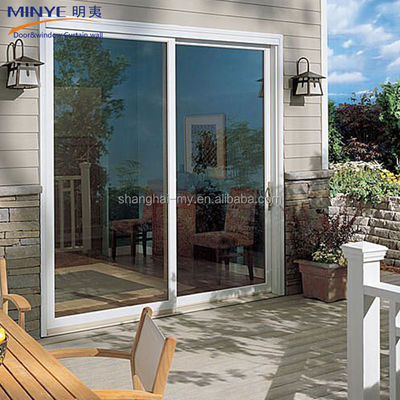 Moderne design Buiten waterdicht UPVC PVC Frans Schuifglas Patio Door voor villa's
