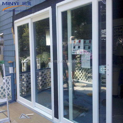Moderne design Buiten waterdicht UPVC PVC Frans Schuifglas Patio Door voor villa's