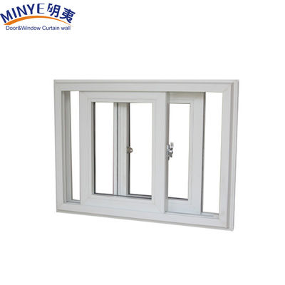 Geluidsdichte kunststofframe UPVC/PVC schuifvensters met dubbele beglazing in houten kleur