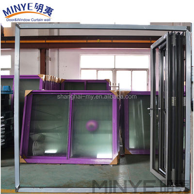 Moderne design stijl maatgrootte ijzeren grill raam deur ontwerpen / glazen vouwdeur