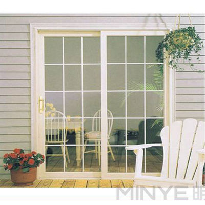 Verhard glas met glijdend raam van PVC/PVC met decoratieve roosters en winddichte functie