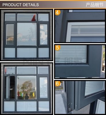EPDM Rubber Strip Design Stijl Moderne Aluminium Frame Casement Venster Foto Venster