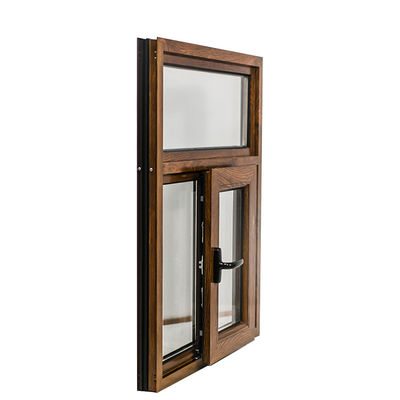 Hotel orkaan impact proof 2 Track PVC Double glazen schuiframen in houten kleur