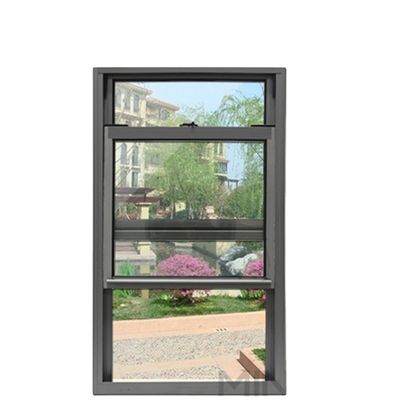 Verticale schuiframen met dubbele beglazing met dubbel gehard glas voor enkelhangende ramen