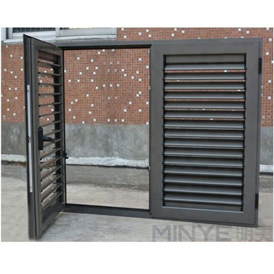 Schoonheid en efficiëntie Verstelbare aluminiumscherm Plantageluiken Casement Windows