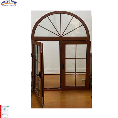 Swing Open Style Aluminium Alloy Casement Window met Simple Iron Window Grills Design