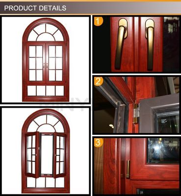 European Design Arch Glass Window Aluminium Ronde ramen voor Chinese stijl wonen
