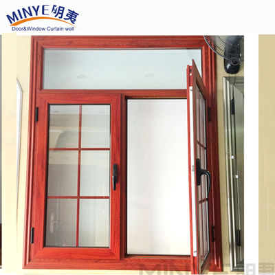 Modern stijl Swing Open Aluminium Dubbelglazen Casement Venster met Grill Ontwerpen