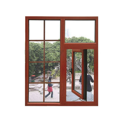 Modern stijl Swing Open Aluminium Dubbelglazen Casement Venster met Grill Ontwerpen