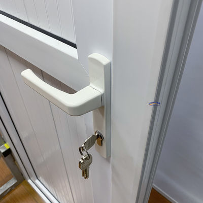 Doppelgehard glas Franse stijl UPVC verticale deur met scharnieren voor PVC-gusset deur Exporteur