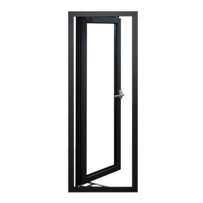Voordeur met glazen scharnier met Chinese hardware en aluminiumlegering
