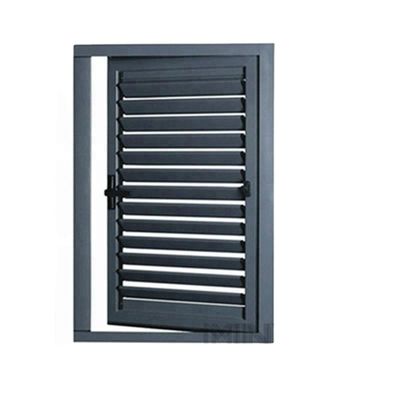 Moderne design Aluminium Verticale Louver Handle Cranking Shutter Venster orkaanbestendige