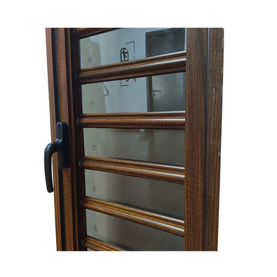 Wood Grain Design Aluminium Glasluikdeur voor binnenshuis en ISO9001 CE-certificering