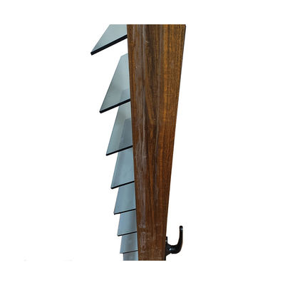 Wood Grain Design Aluminium Glasluikdeur voor binnenshuis en ISO9001 CE-certificering