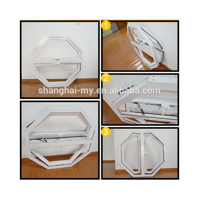 5 mm-12 mm glasspek cirkelvormig dubbel paneel schommelend rond venster Casement venster voor luchtstroom en esthetiek