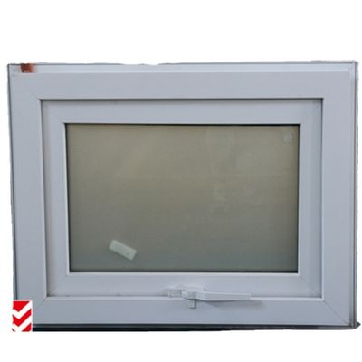 UPVC-frame en modern ontwerp stijl dubbelgehard glas luifel venster in witte kleur
