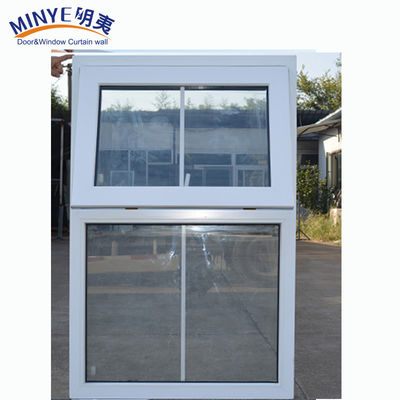 UPVC-frame en modern ontwerp stijl dubbelgehard glas luifel venster in witte kleur