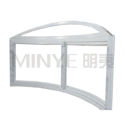 Aluminium balkonhoekvenster met horizontale opening en gehard glasframe