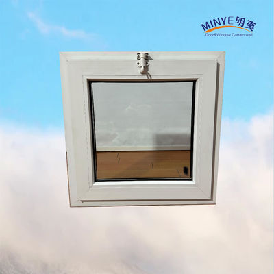 Dubbel gehard glas UPVC kantelvenster in moderne stijl voor Australië Plastic frame