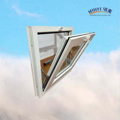 Dubbel gehard glas UPVC kantelvenster in moderne stijl voor Australië Plastic frame