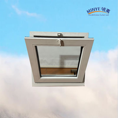 Dubbel gehard glas UPVC kantelvenster in moderne stijl voor Australië Plastic frame