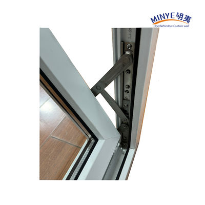 Dubbel gehard glas UPVC kantelvenster in moderne stijl voor Australië Plastic frame