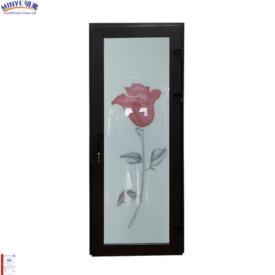 Dubbel gehard glas UPVC verticale deur met scharnieren voor duurzame PVC-gepakte deur