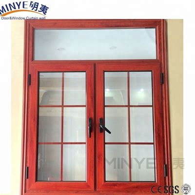 Hoofdplaats Dubbelpaneel Aluminium Venster Glas met Frames Amerika Stijl Dubbel Glas Venster