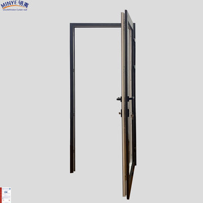 Dubbel gehard glas UPVC verticale deur met scharnieren voor duurzame PVC-gepakte deur