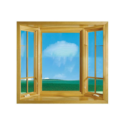 MINYE's Aluminium Hout Casement Windows Aanpasbaar en gehard glas inbegrepen