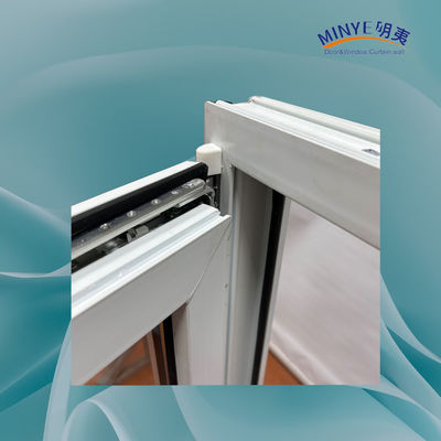 Kin Long Chinese top hardware PVC kantel- en draaivenster met dubbel gehard glas