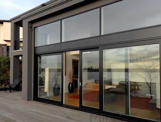 Geluidsisolatie Franse stijl UPVC schuifglasdeuren voor naadloze binnen-buitenstroom