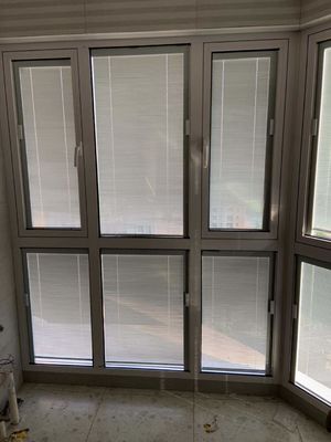 Persoonlijke grootte Aluminium schuifdeur en ramen met ingebouwde jaloezieën in Franse stijl