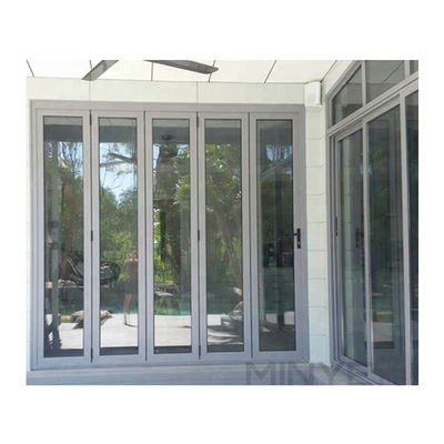 Geluidsisolatie van 30-40DB aluminium vouwdeuren ontwerp voor grilles huis buitenkant