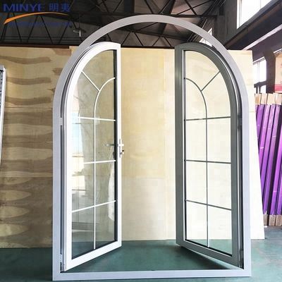 Duitse hardware en aluminiumlegeringsmateriaal gebruikt voor UPVC gebogen Franse deuren Hoofdingangdeur