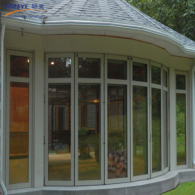 Aluminiumprofiel Glas vouwglijdende deur in afgewerkt oppervlak voor maat