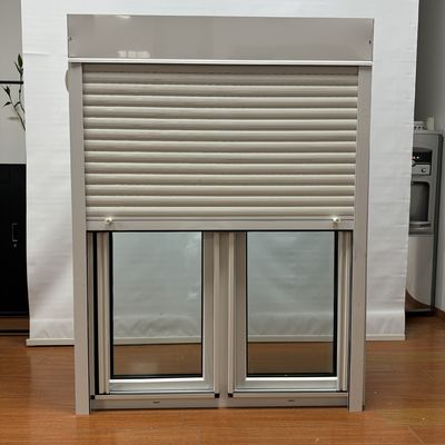 Folding Screen PVC Casement Venster met Glasvezel Mosquito Net en Rolluiken
