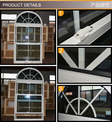 Custom Colors Aluminium Arch Decoratie Venster met horizontaal openingspatroon